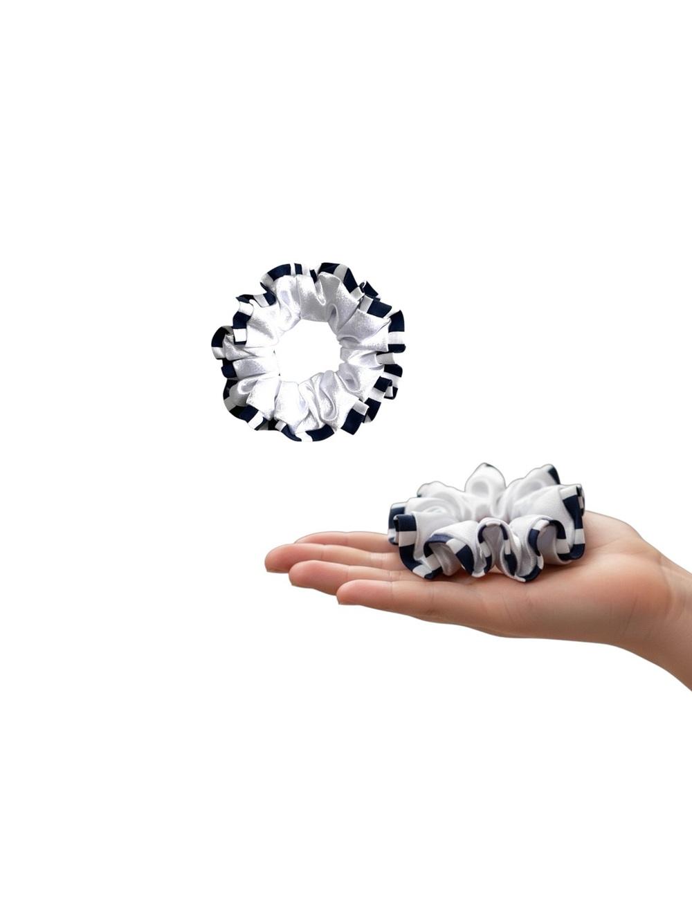 White and Black Scrunchies - Picture 3 of 7